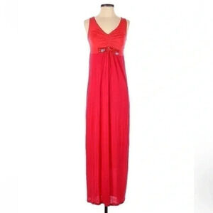 Boden | Reddish Pink Sleeveless Maxi Dress w/ Jeweled Embellishments Size 2